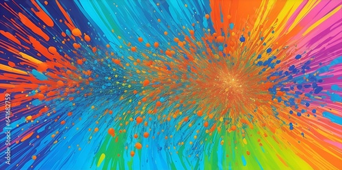 Colors explosion. AI generated illustration