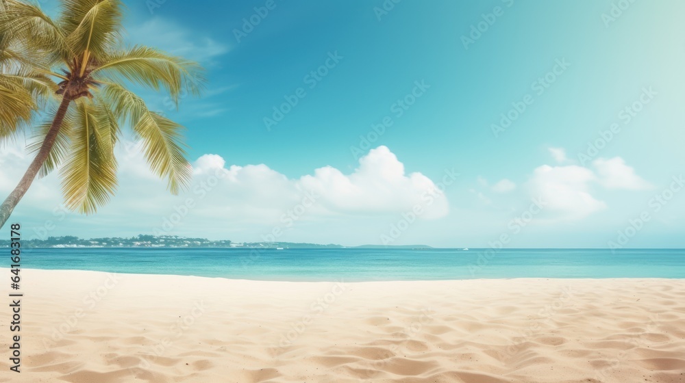 Summer Tropical Background. Seascape in summer.