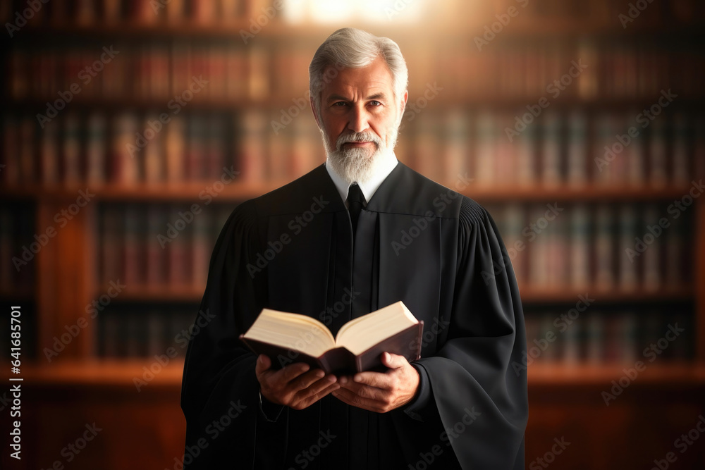Legal Wisdom Unveiled: Judge with Law Book