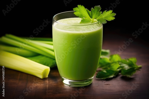 Vibrant Celery Detox Drink with Fresh Stalk Garnish