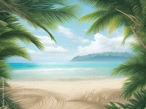 palm tree on the beach © MuhammadHassan