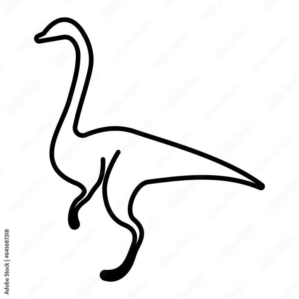 Obraz premium dinosaur icon isolated on white background, vector illustration.