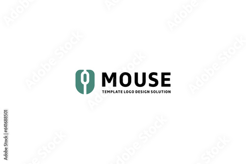 Template logo design solution with simple computer mouse image 