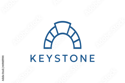 simple and unique keystone logo design photo