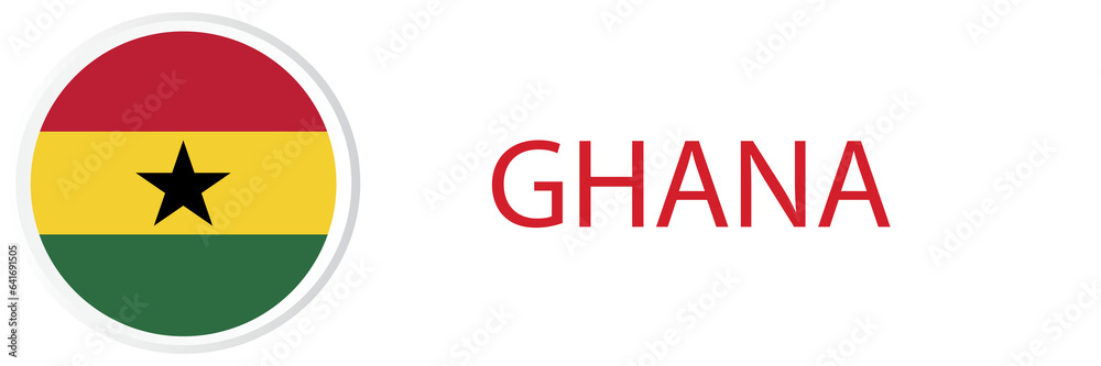 Ghana flag in web button, button icons. Ghana flag in web button, button icons.