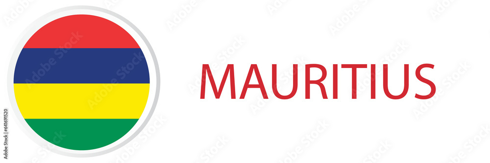 Mauritius flag in web button, button icons. Mauritius flag in web button, button icons.