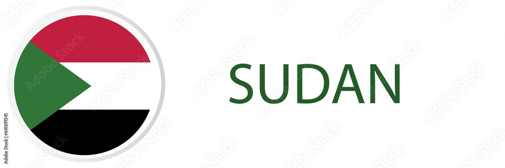 Sudan flag in web button, button icons. Sudan flag in web button, button icons.