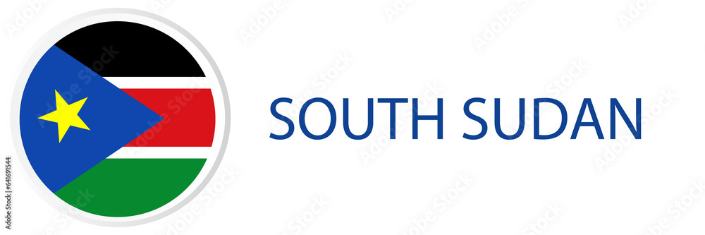 South Sudan flag in web button, button icons. South Sudan flag in web button, button icons.