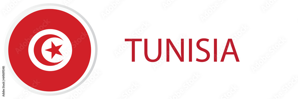 Tunisia flag in web button, button icons. Tunisia flag in web button, button icons.