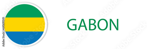 Free Download Gabon flag in web button, button icons. - GFXLoad