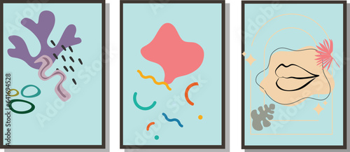 Set of abstract creative artistic templates. Universal cover Designs for Annual Report, Brochures, Flyers, Presentations, Leaflet, Magazine.