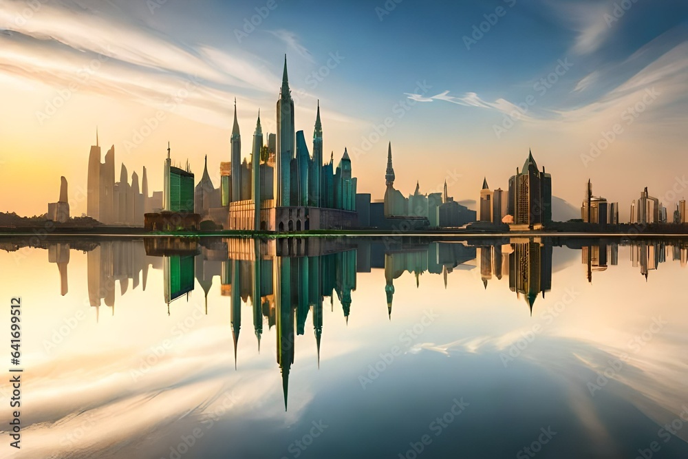 Fototapeta premium sunrise over the river