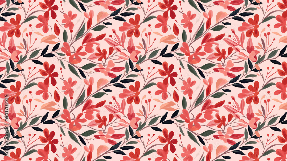 custom made wallpaper toronto digitalseamless modern colorful floral pattern
