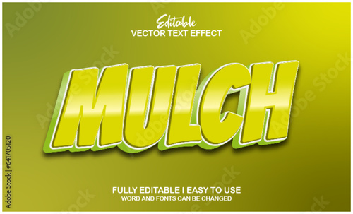 3d mulch editable text effect style