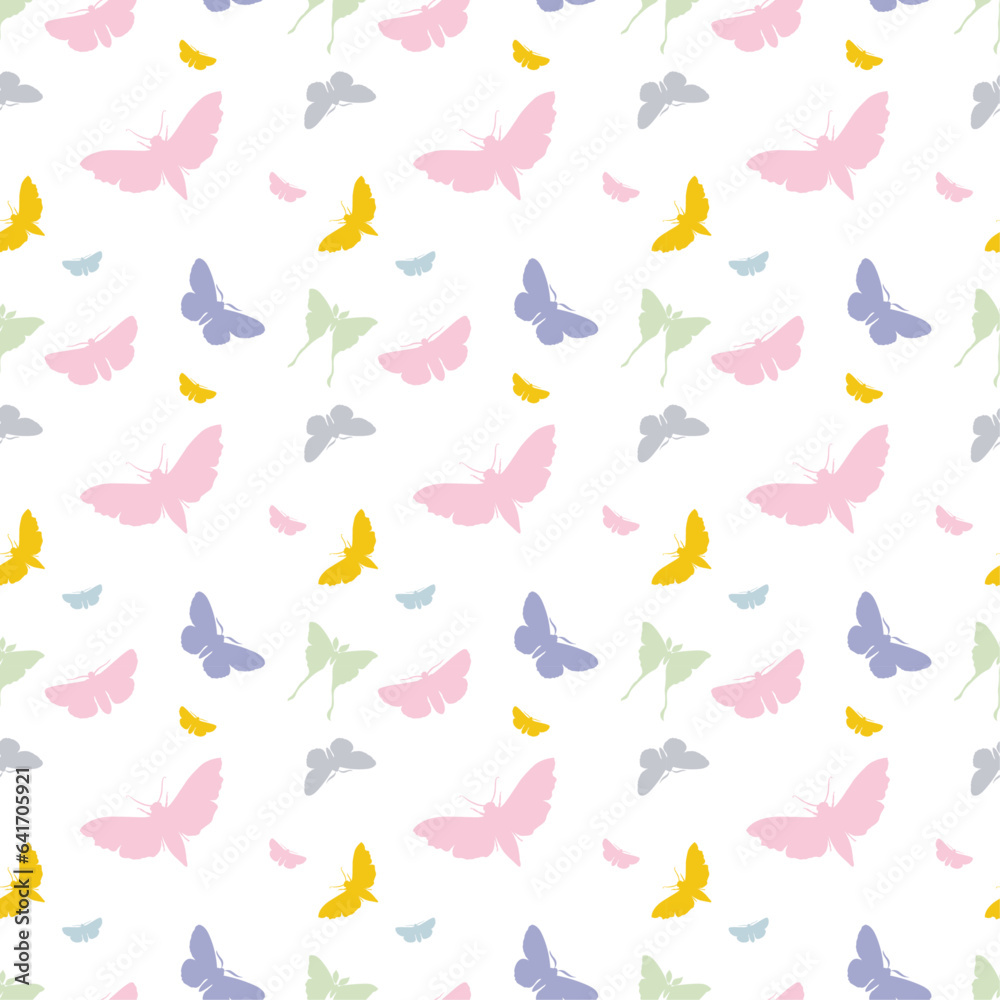 Pastel butterfly seamless pattern background vector. Pastel butterfly seamless pattern background vector.