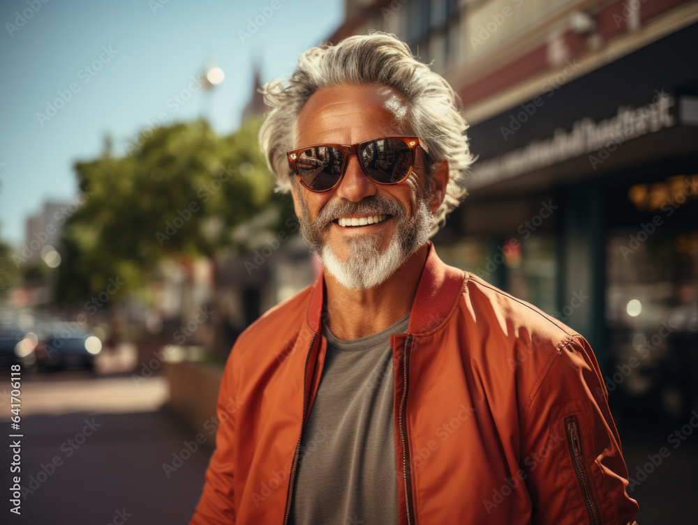 satisfied good looking old man satisfied good looking old man