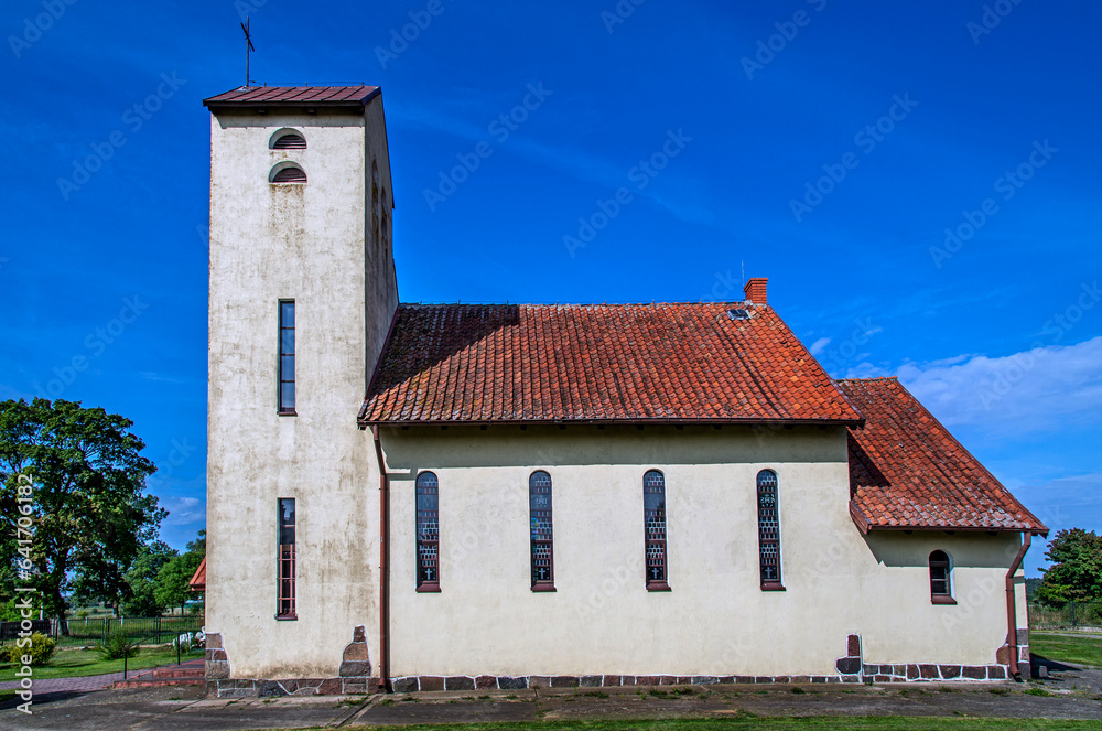 Built in 1934, the Catholic Church of St. St. Anthony of Padua in Napierki, Warmia, Poland. Built in 1934, the Catholic Church of St. St. Anthony of Padua in Napierki, Warmia, Poland.