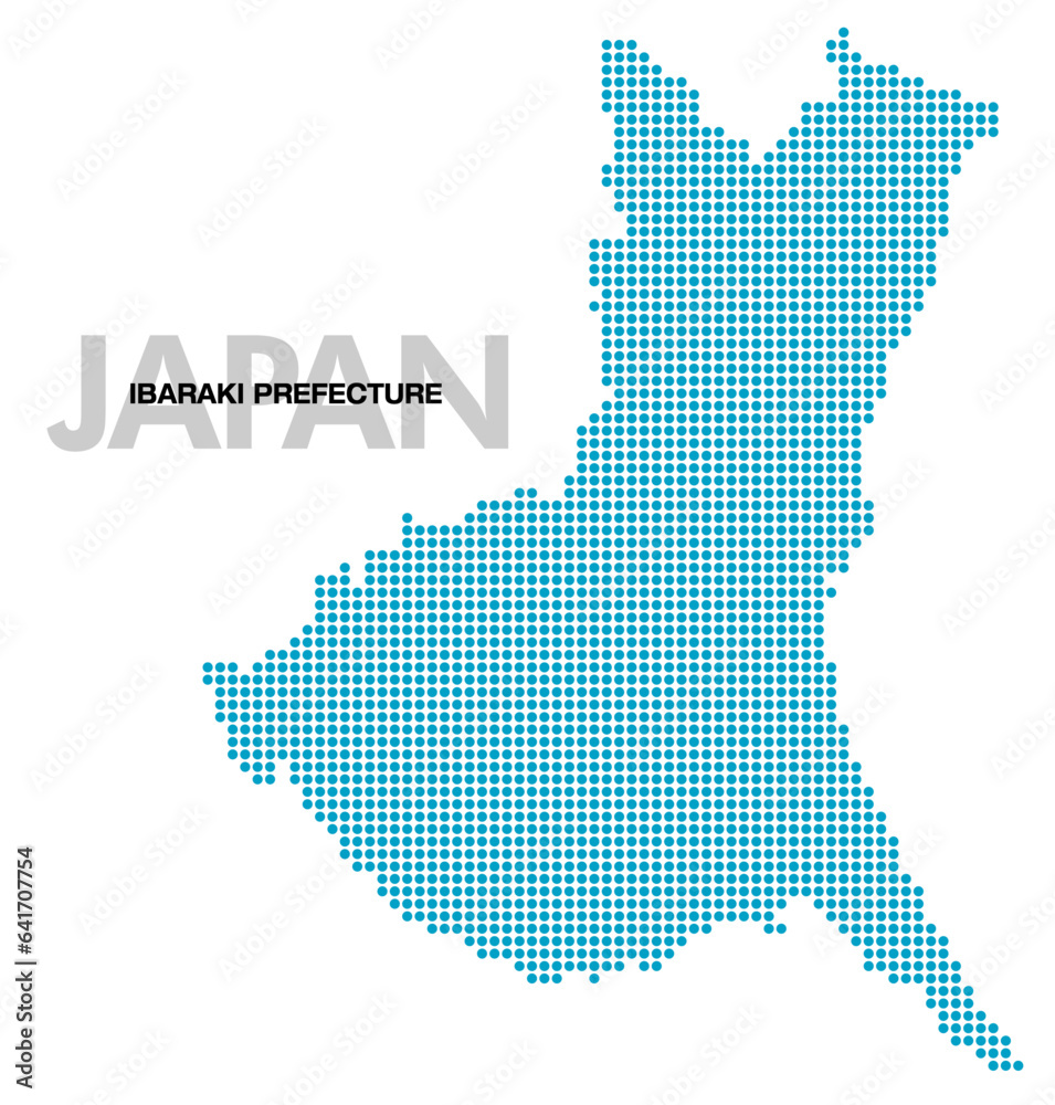 茨城県のドット地図 ドット小