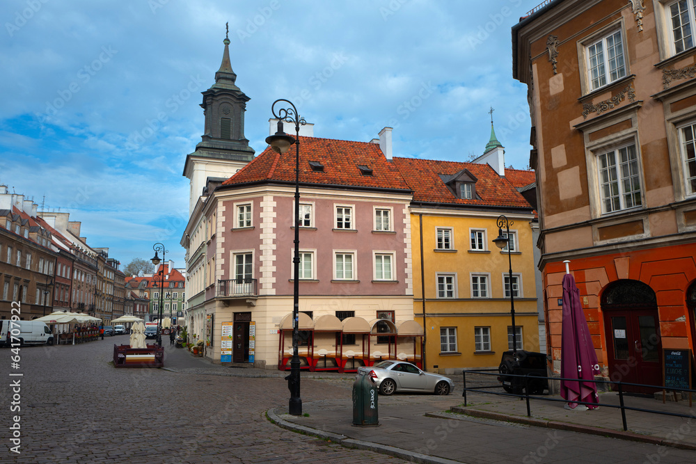 Fototapeta premium 2022-10-25 the historical part of the city old streets of Warsaw Poland