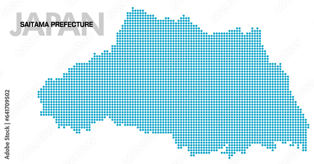 埼玉県のドット地図 ドット小