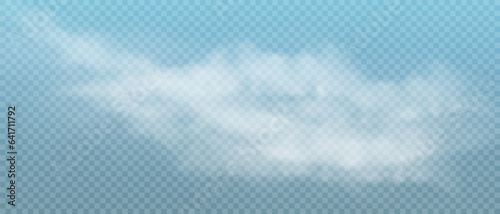 Isolated transparent special effect of fog or smoke. White cloudiness, fog, or smog against a dark background with ample copy space. Vector illustration.