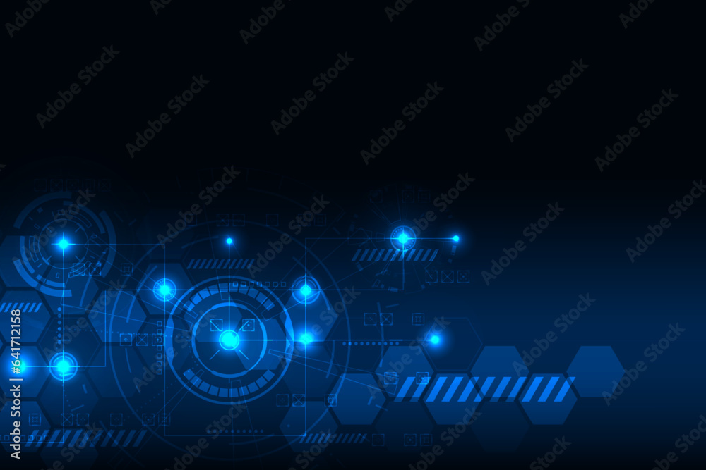 Obraz premium Vector hi-tech commucation futuristic technology concept.