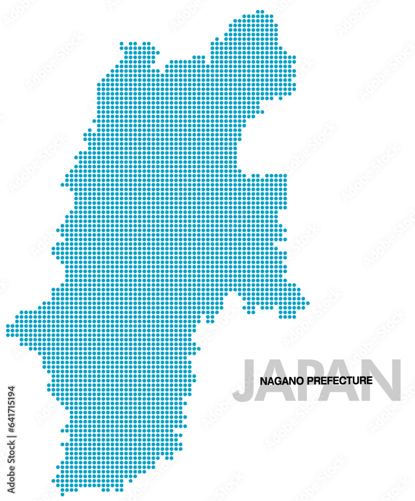 長野県のドット地図 ドット小