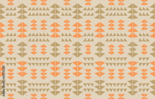 Ethnic abstract ikat art. Aztec ornament print. geometric ethnic pattern seamless  color oriental.  Design for background ,curtain, carpet, wallpaper, clothing, wrapping, Batik, vector illustration.