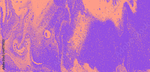 Psychedelic 70s Trendy Design. Vector Abstract Duotone Background