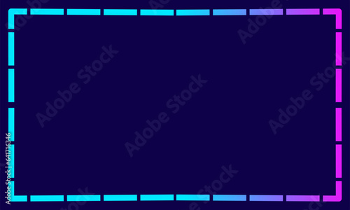Dark blue background with a light colored striped frame