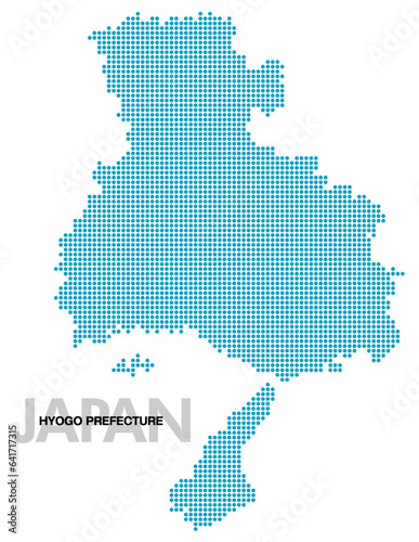 兵庫県のドット地図 ドット小