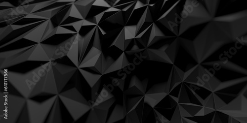 Dark triangle poligon background. Geometric shapes. Lines, triangles