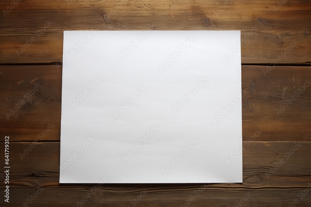 Paper on wooden background, concept of ideas and startup. Generative AI Paper on wooden background, concept of ideas and startup. Generative AI