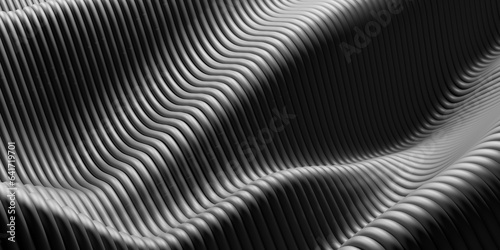 Silver striped pattern. Steel waves background