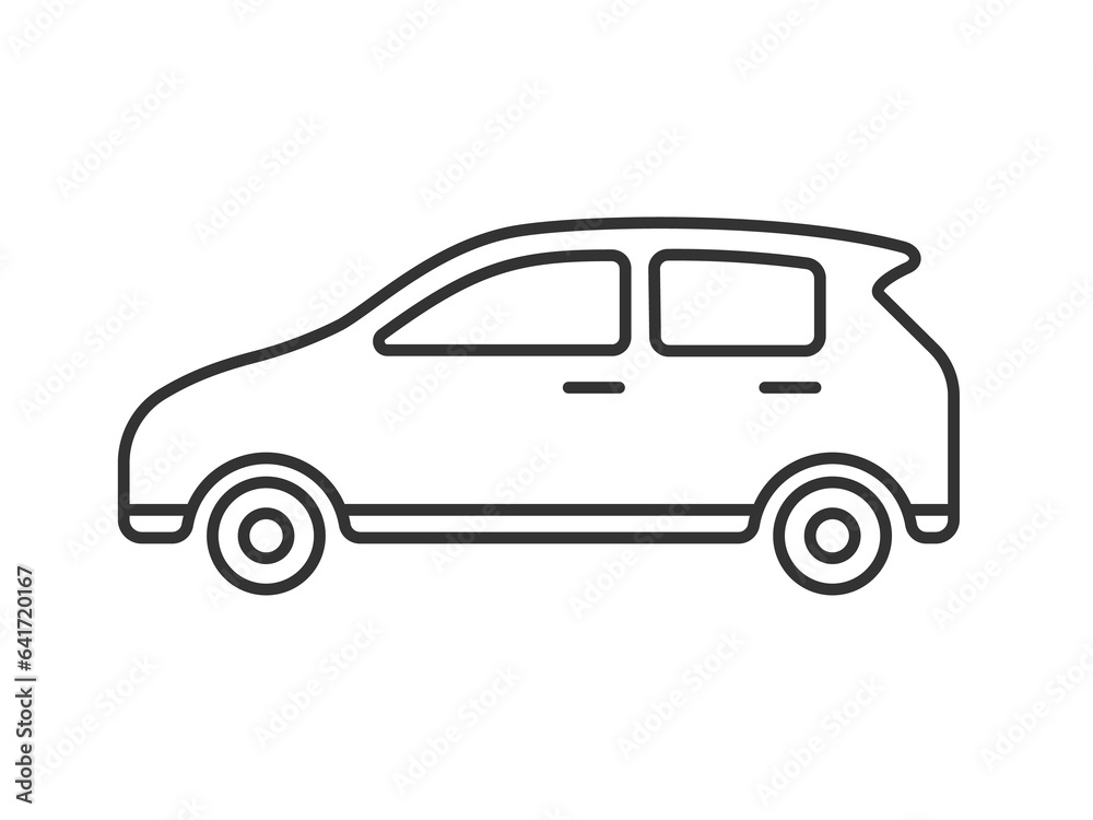 普通自動車の線画のイラスト 普通自動車の線画のイラスト