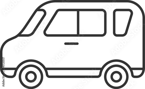 軽自動車の線画のイラスト
