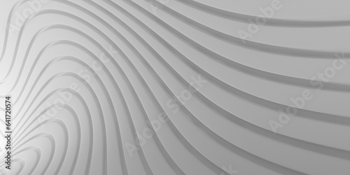 White abstract background with waves.  Stripe lines pattern