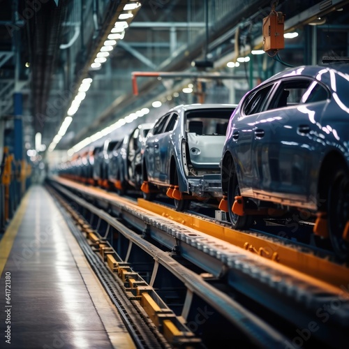 Conveyor line for the production of passenger cars