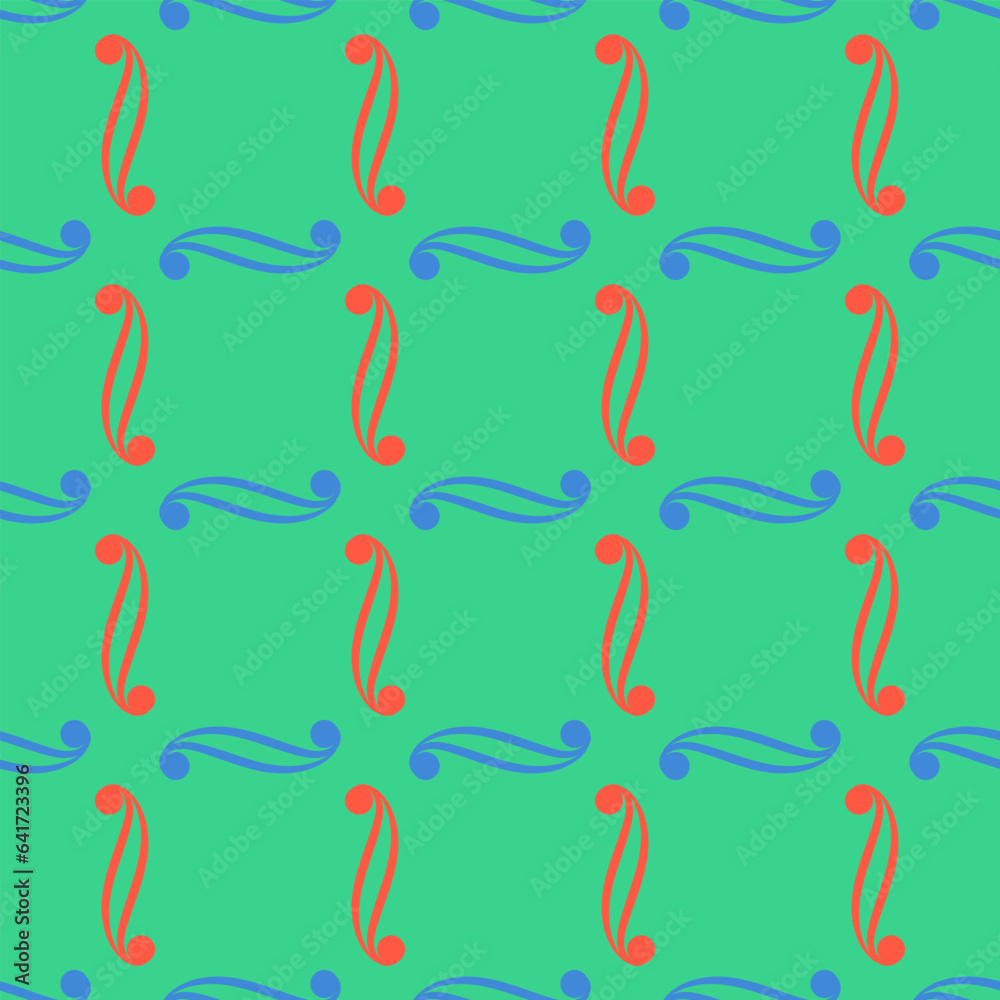 Abstract square with wavy line seamless pattern