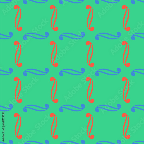 Abstract square with wavy line seamless pattern