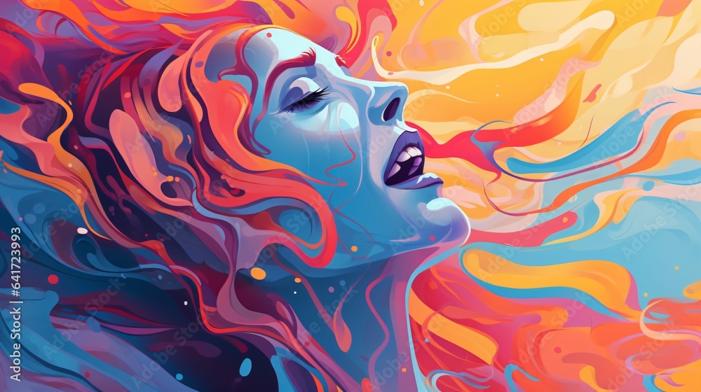 fond graphique, arrière plan abstrait et coloré, illustration ia générative