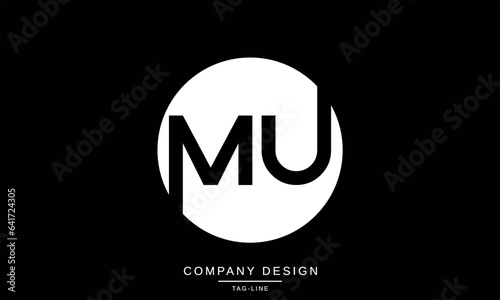 MU, UM, Abstract Letters Logo Monogram