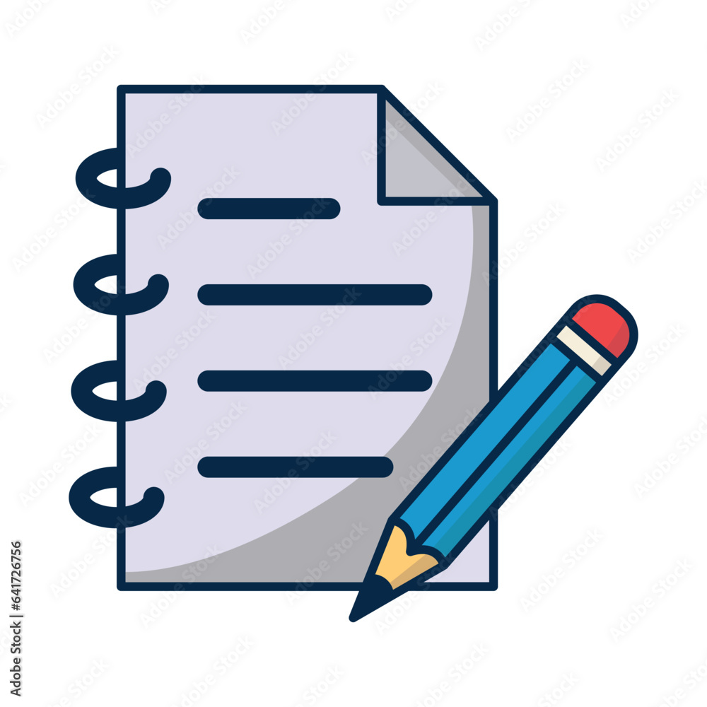 Book and pencil icon vector on trendy design Book and pencil icon vector on trendy design