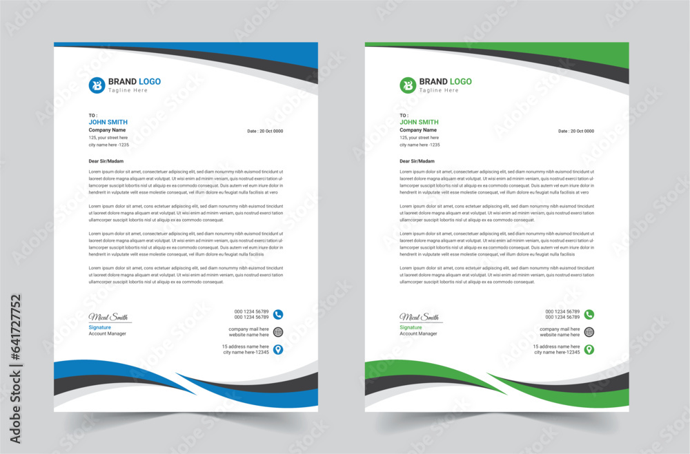 Letterhead Vector Design Template Letterhead Vector Design Template
