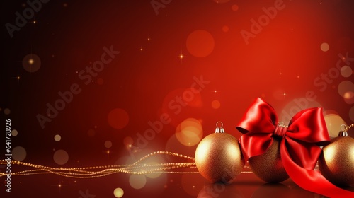 Red and gold Chrsitmas poster template.