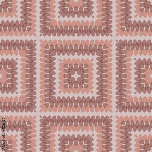 seamless pattern with overlapping circles, abstract background with circles, texture in shades of red, graphic ornament, repeating, ideal for fashion, textiles and paper design, fabric design