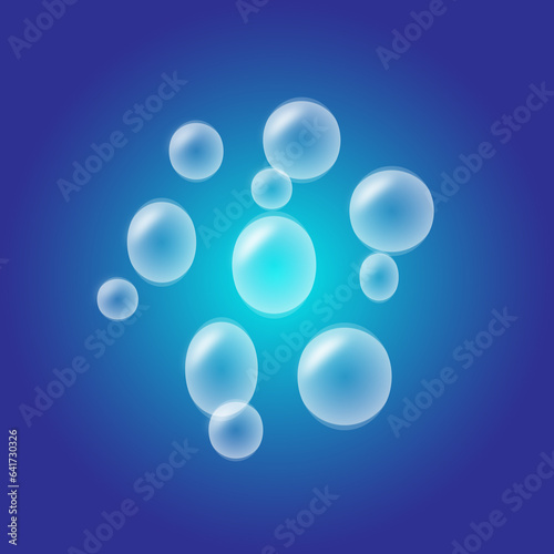 blue background with bubbles