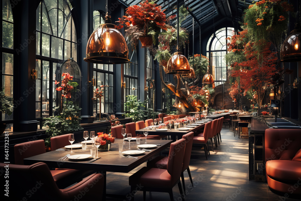 European-style luxury western restaurant scene
