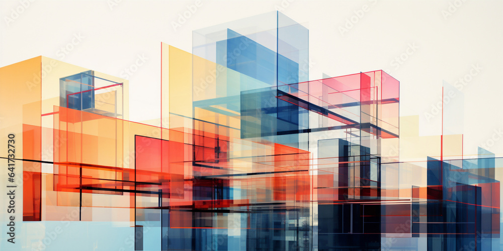 Abstract geometric architecture. Abstract geometric architecture.