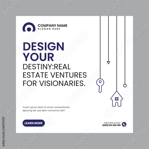 Real Estate Social Media Post Template, property, investment, home, dream, opportunity, market, listings, buyers, sellers, agents, mortgage